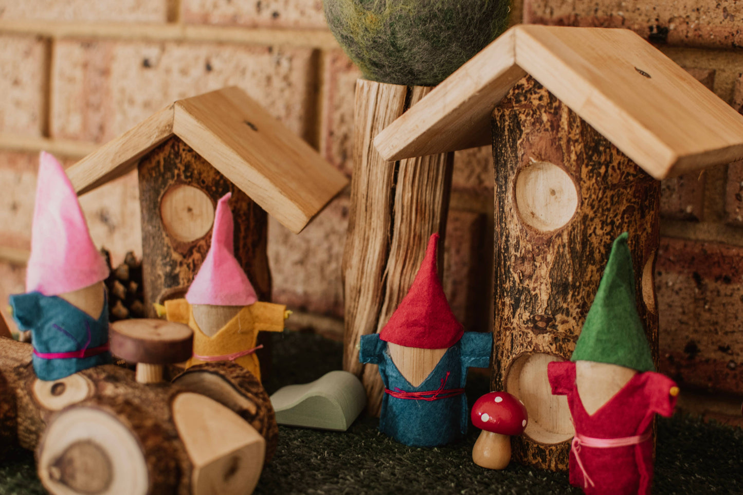 Wooden Gnome's Car - Kids Wood Toy