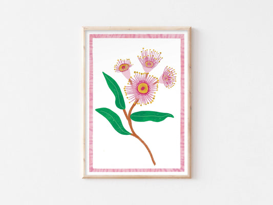 Australian Wildflower Print - Eucalyptus Gum Wall Art Floral