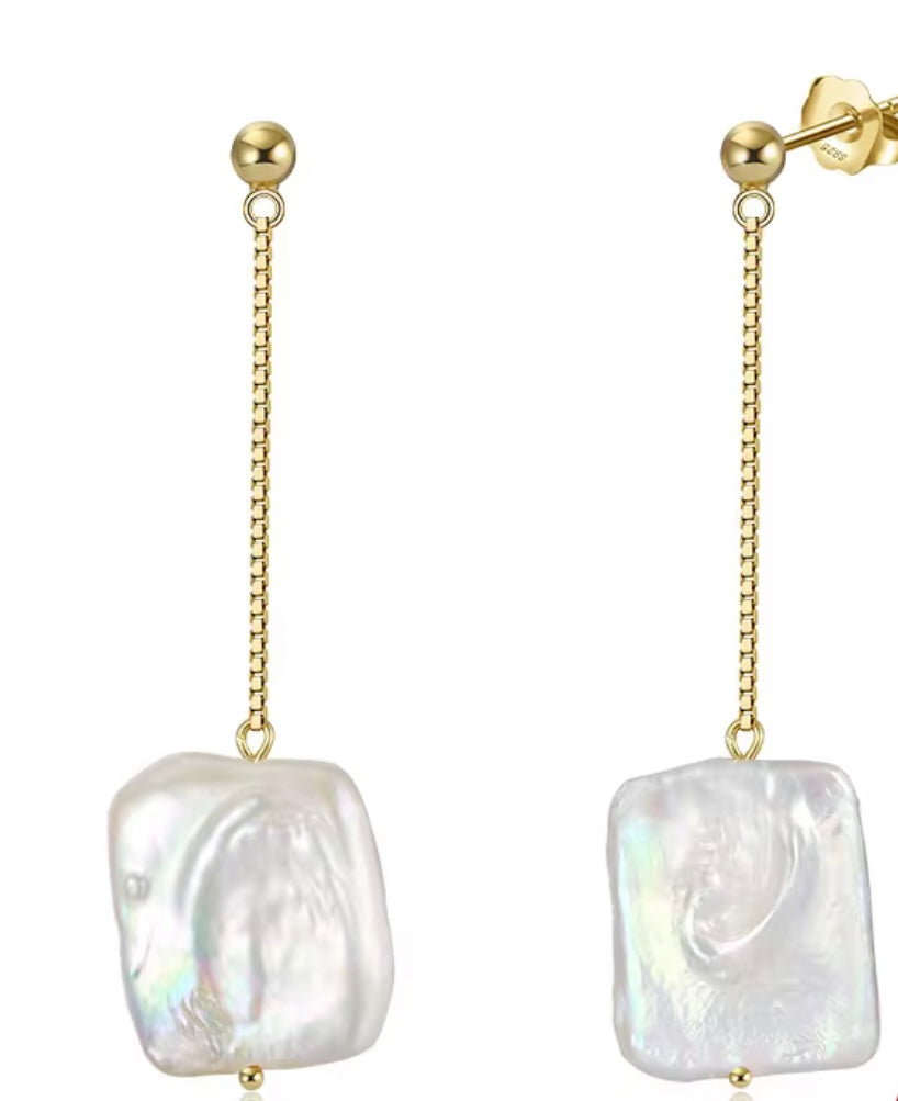 Luna pearl drop studs