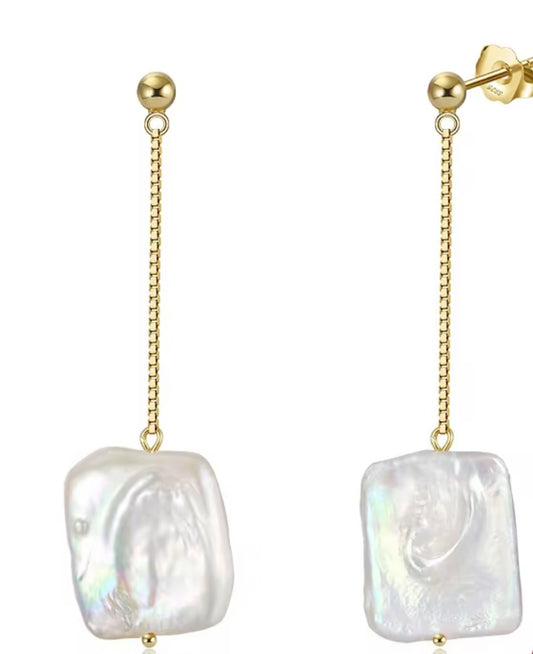 Luna pearl drop studs