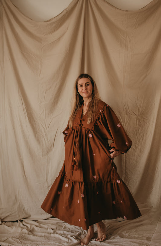 Sage Dress - Cocoa Bloom