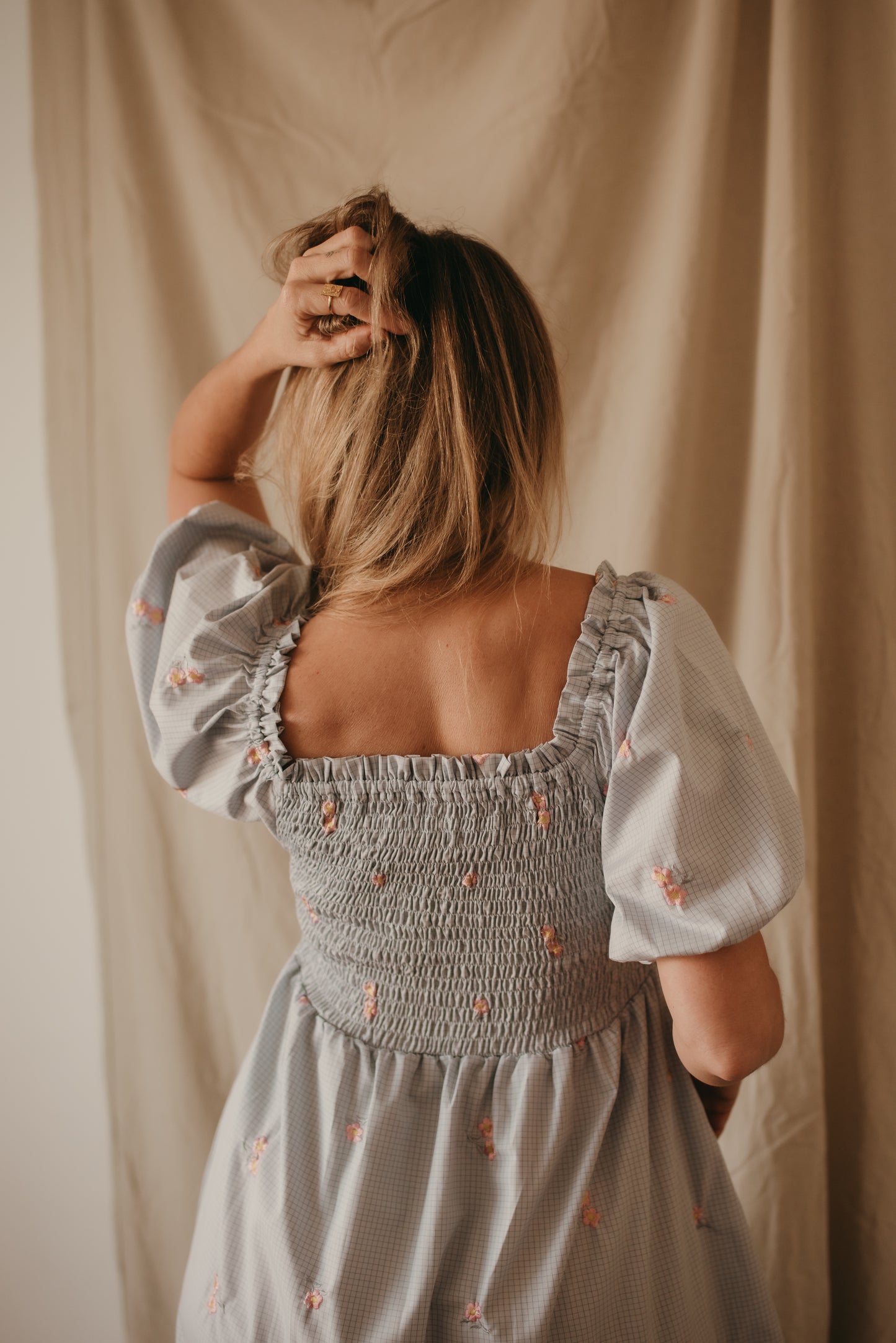 Lily Maxi - Gingham Skies