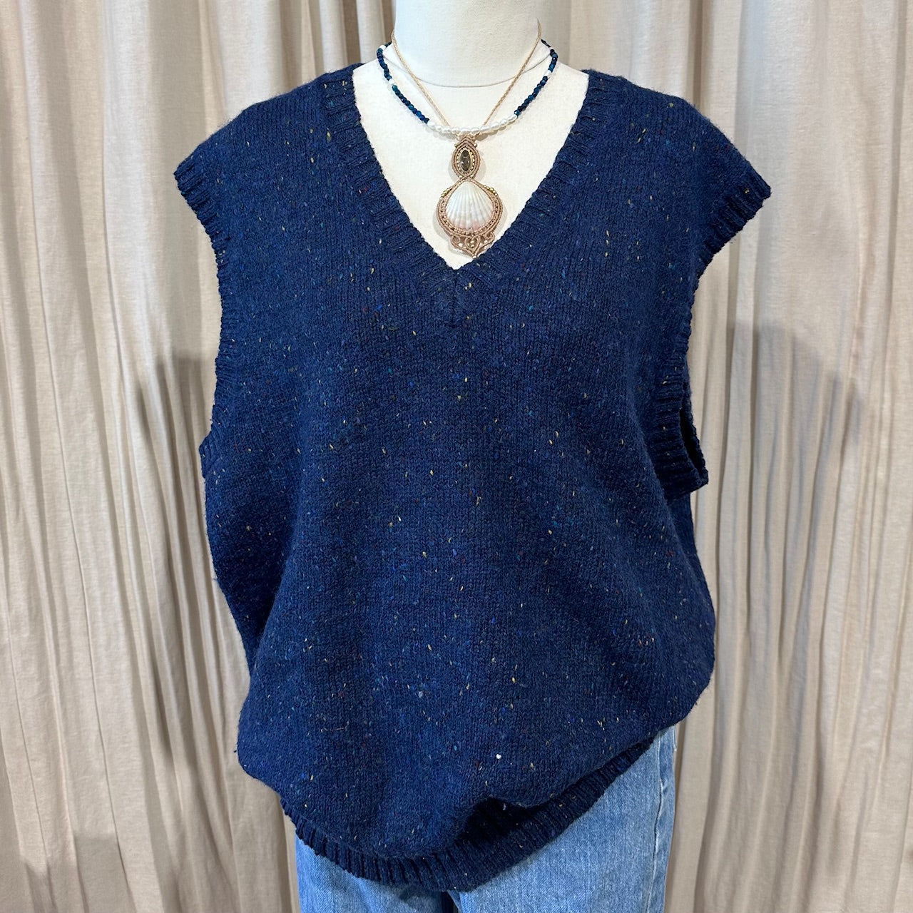Vintage Knitwear - Blue Vest
