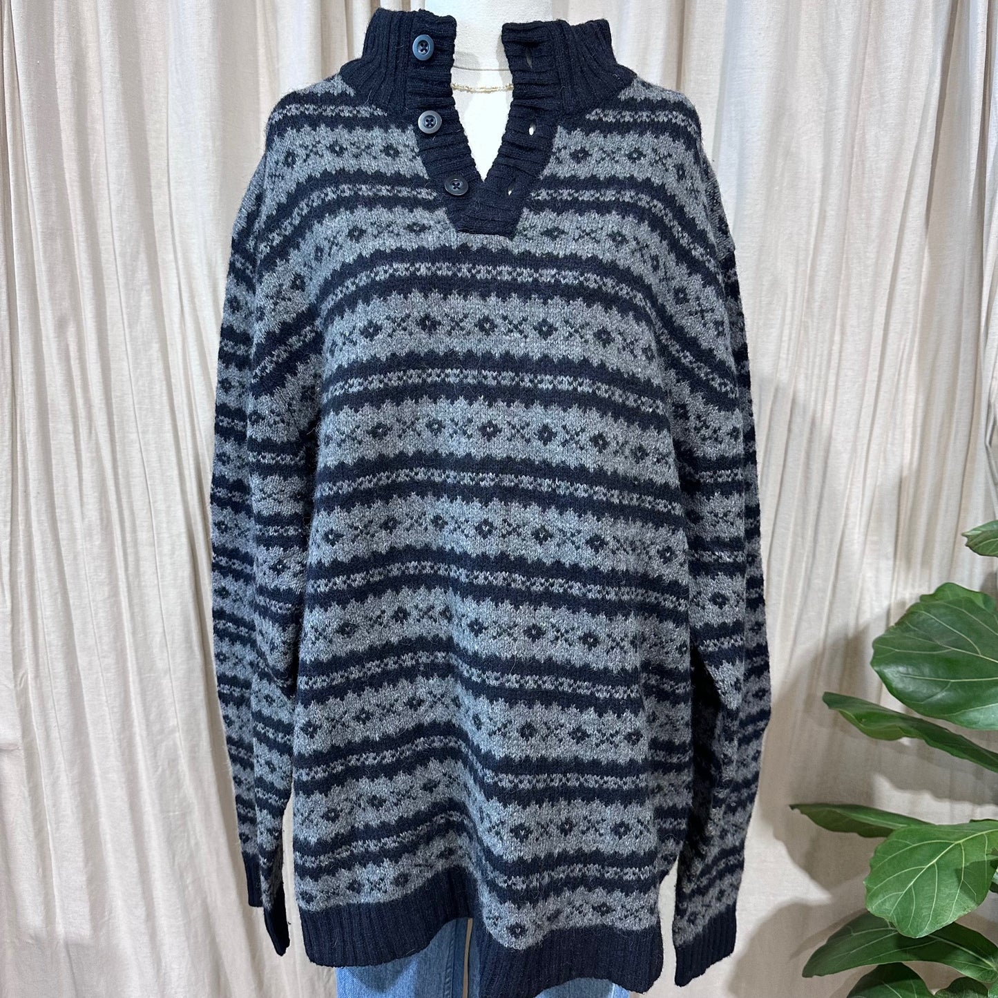 Vintage Knitwear - Black/grey Eddie Bauer