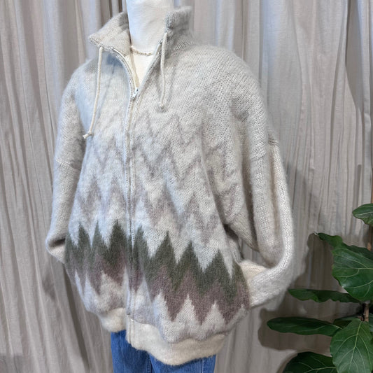 Vintage Knitwear - Tundra Zip Up *MARKED ON INSIDE*