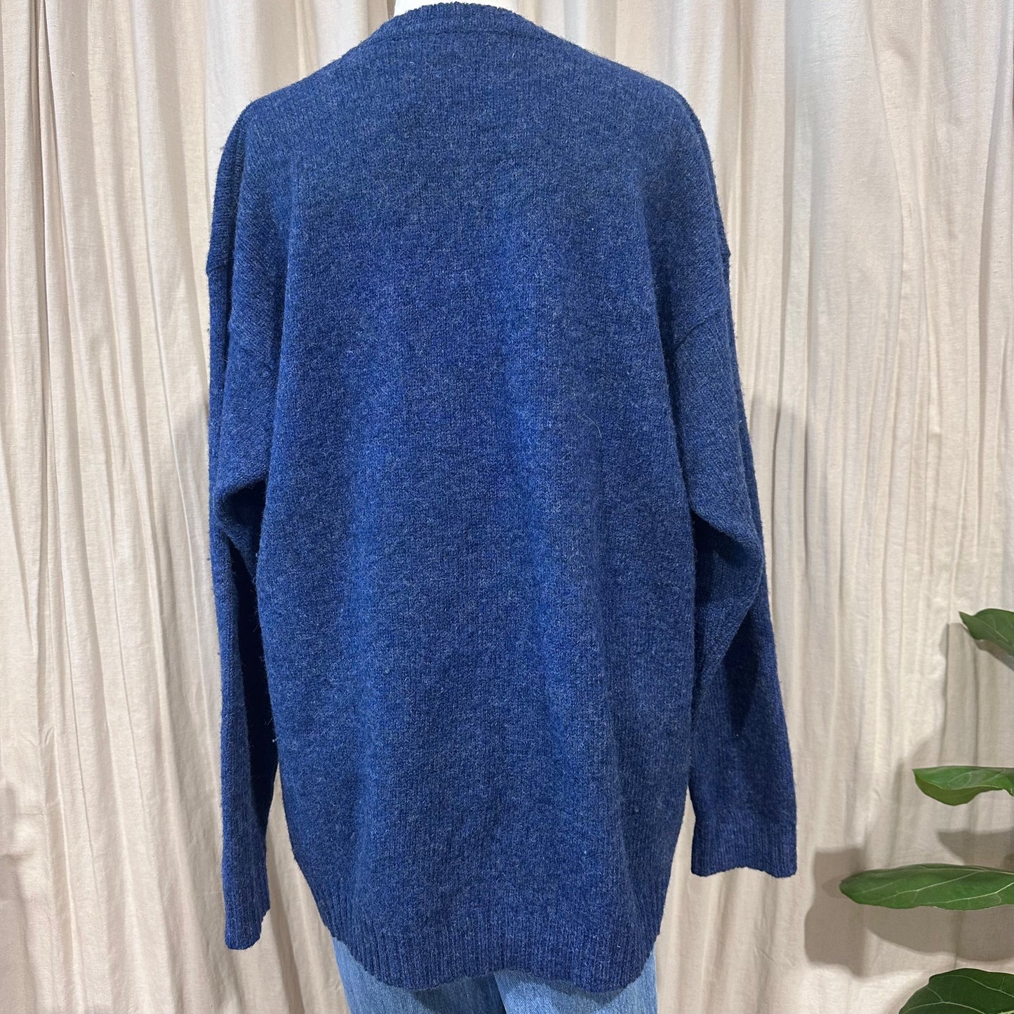 Vintage Knitwear - Navy Peterborough Row Knit