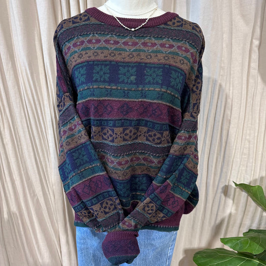 Vintage Knitwear - Club Room Maroon/Multi