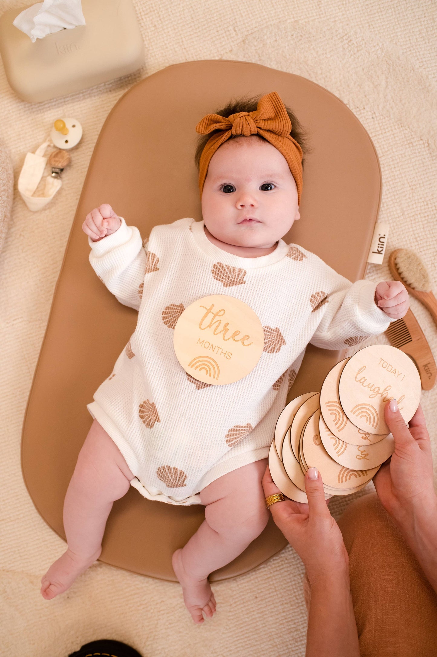 Baby Milestone Wooden Discs