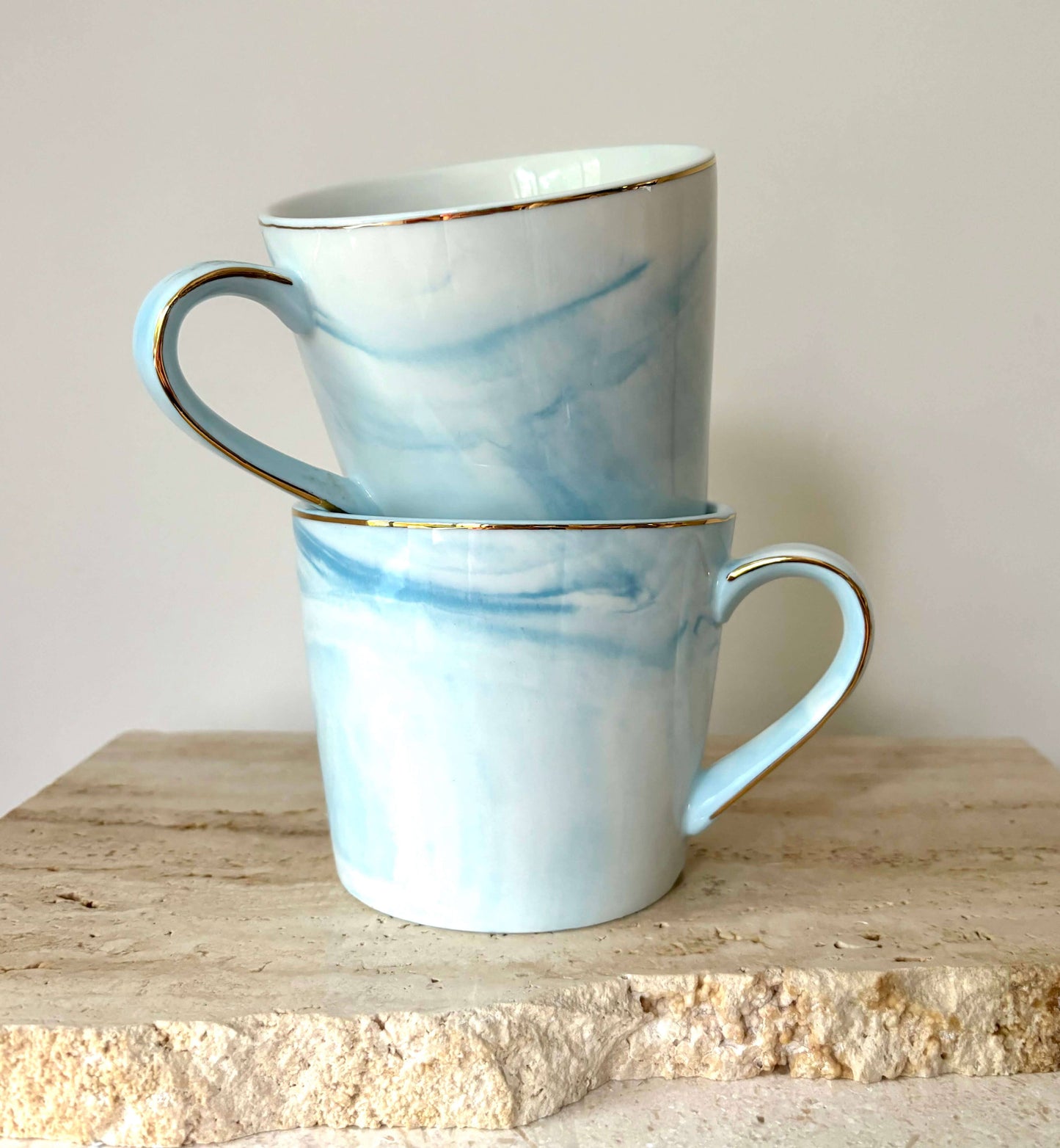 Marble Gold Mugs | Sky