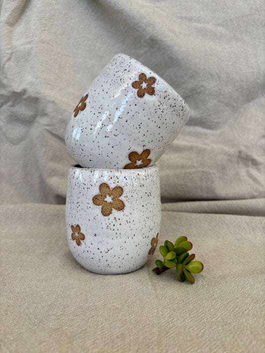 Ceramic Blossom Hug Mug Snow