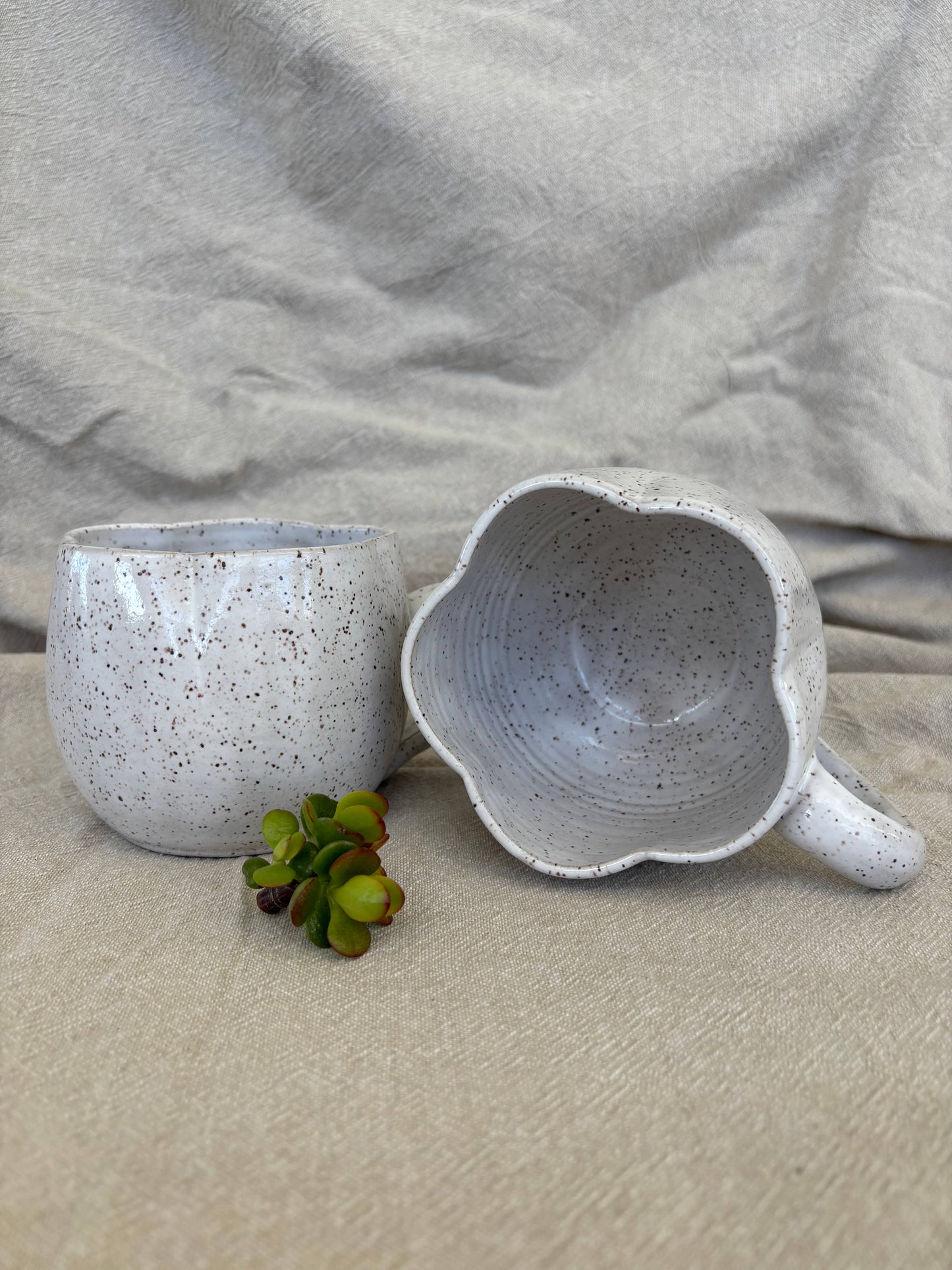 Ceramic Daisy Cup & Saucer