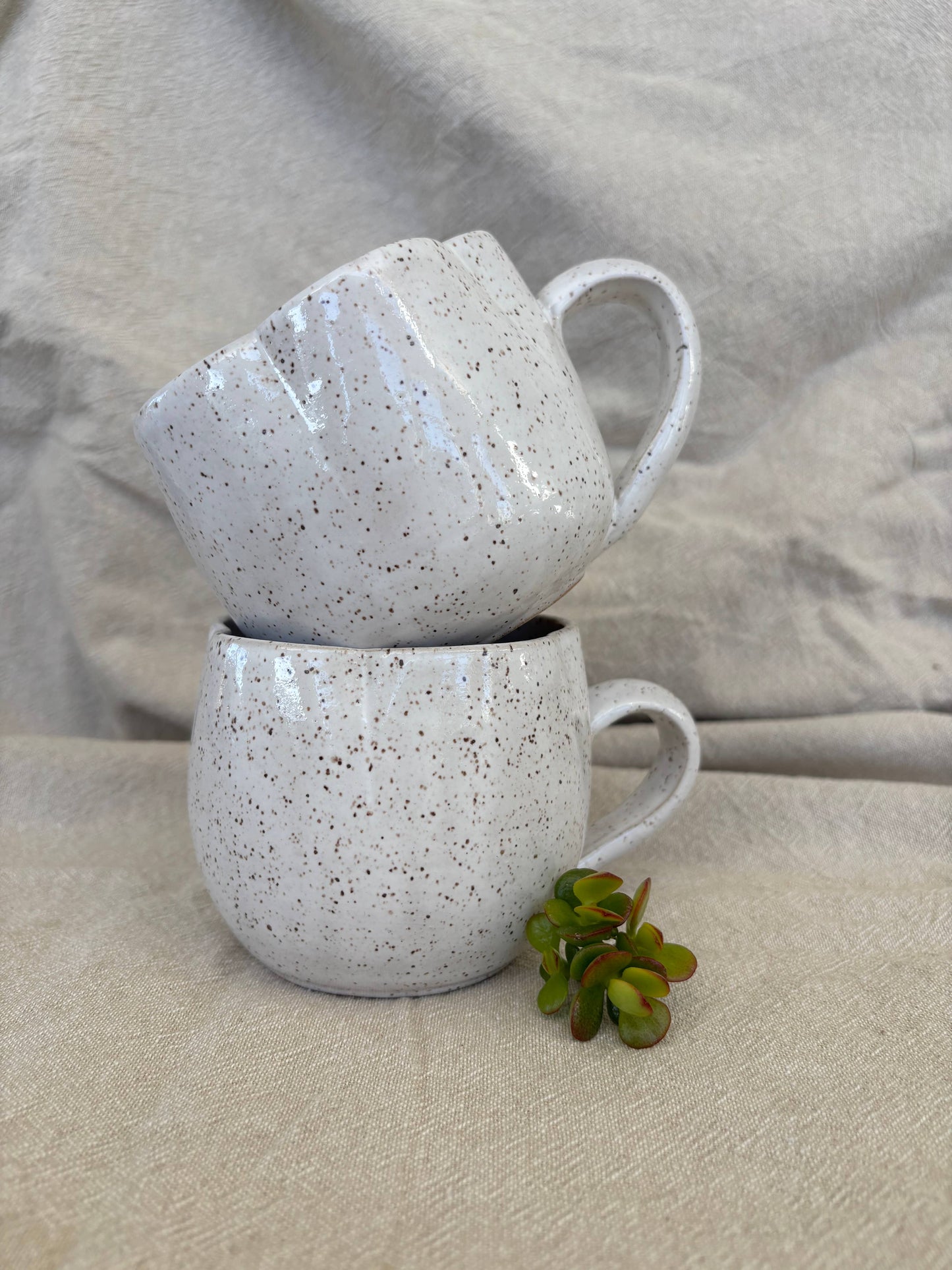 Ceramic Daisy Cup & Saucer