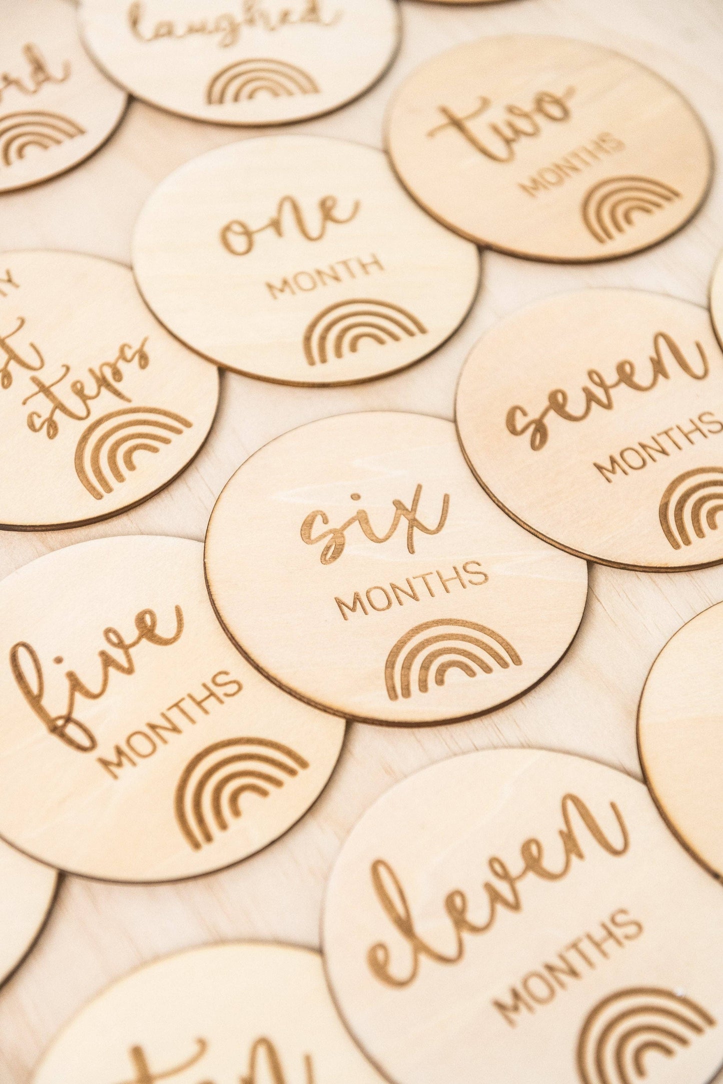 Baby Milestone Wooden Discs