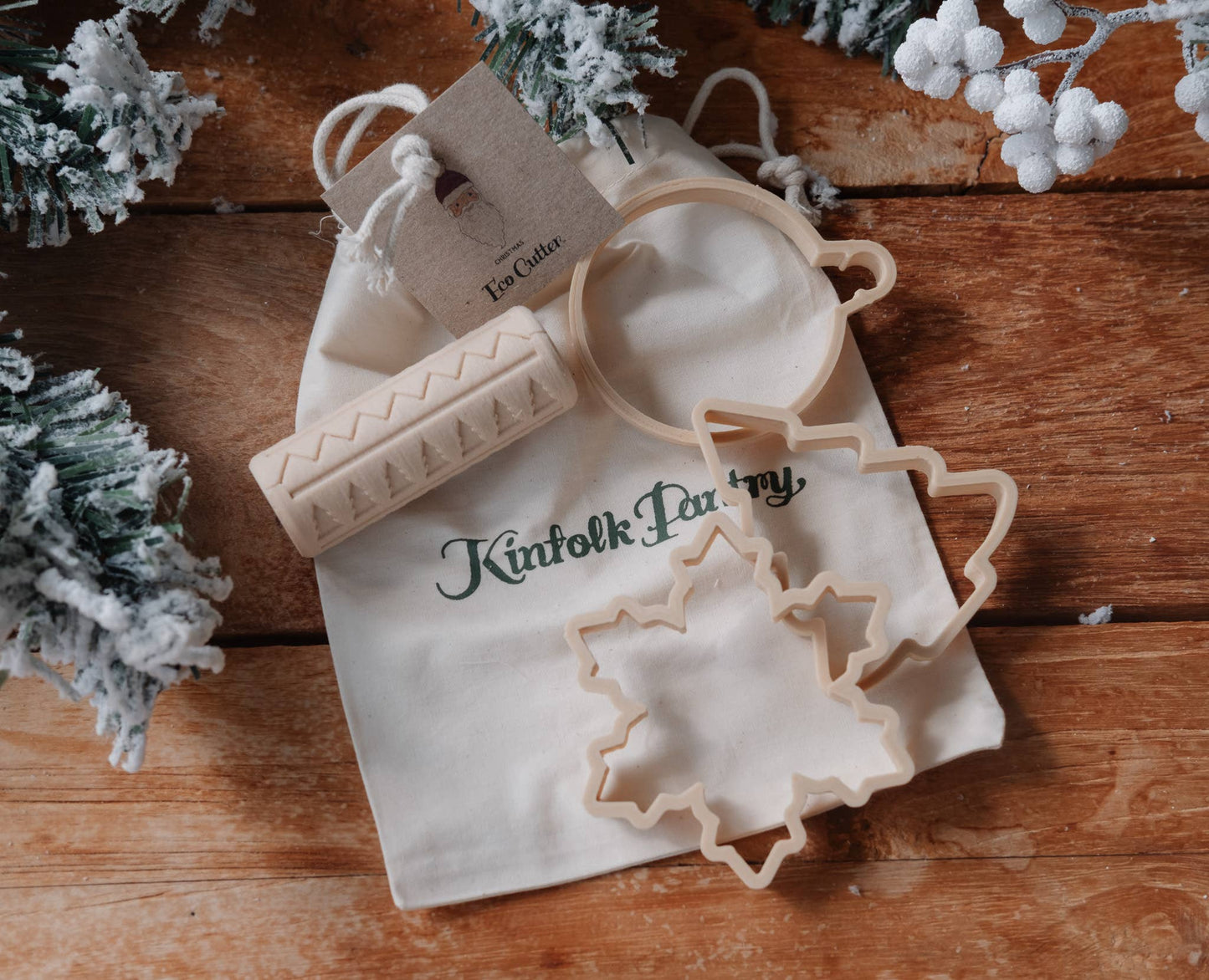 Christmas Ornament Roller & Cutter set - Eco playdough Tool