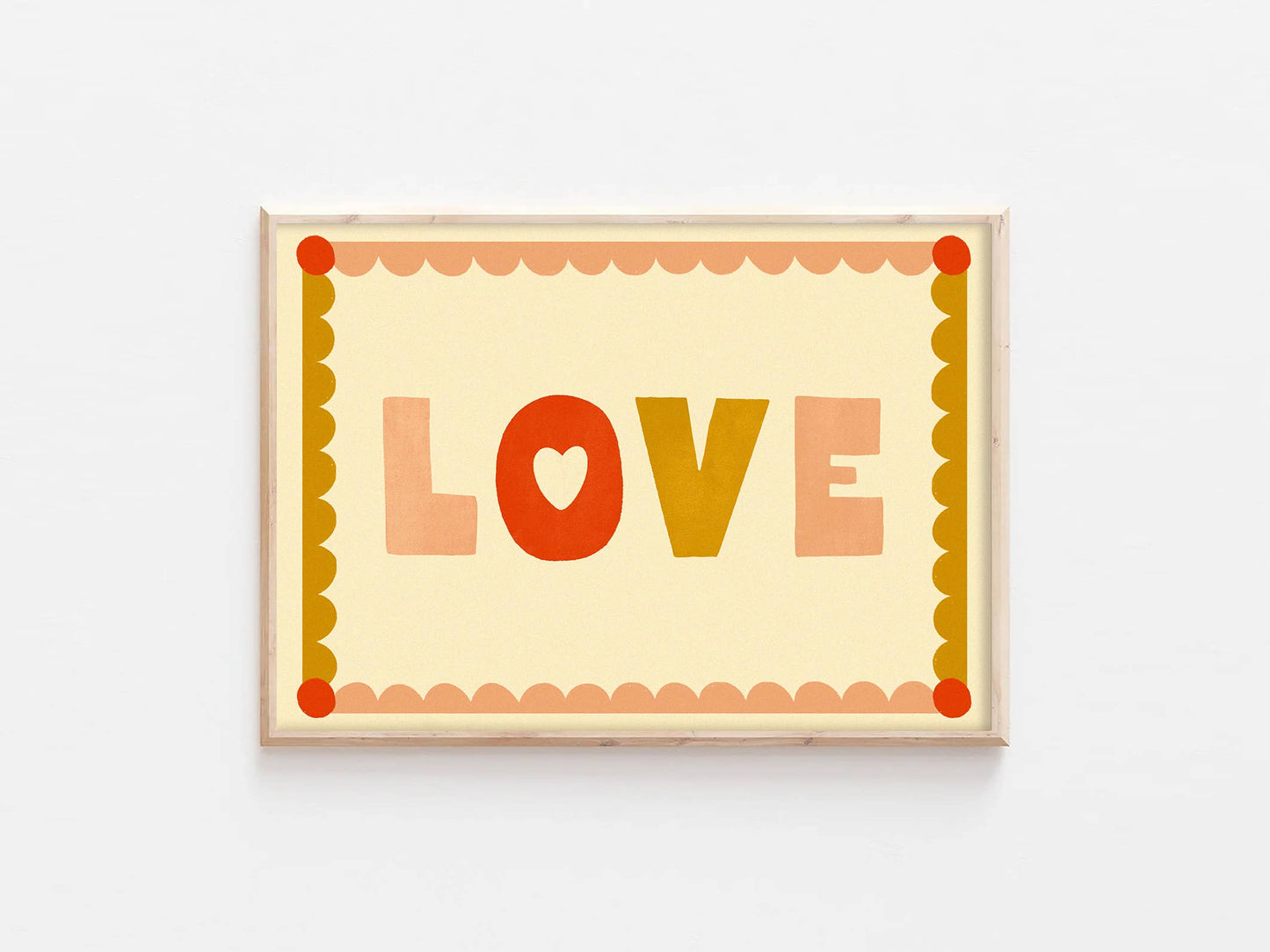 LOVE Print - Happy Positive Modern Kids Art Print