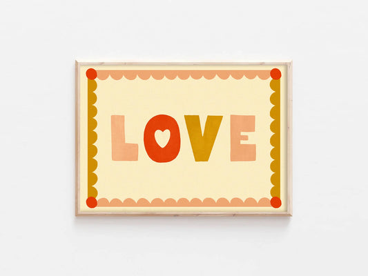 LOVE Print - Happy Positive Modern Kids Art Print