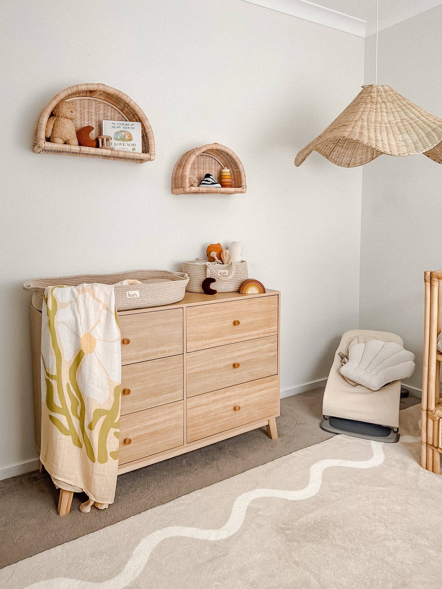 Organic Muslin Swaddle - Fleur Warm Oat (Limited Edition)