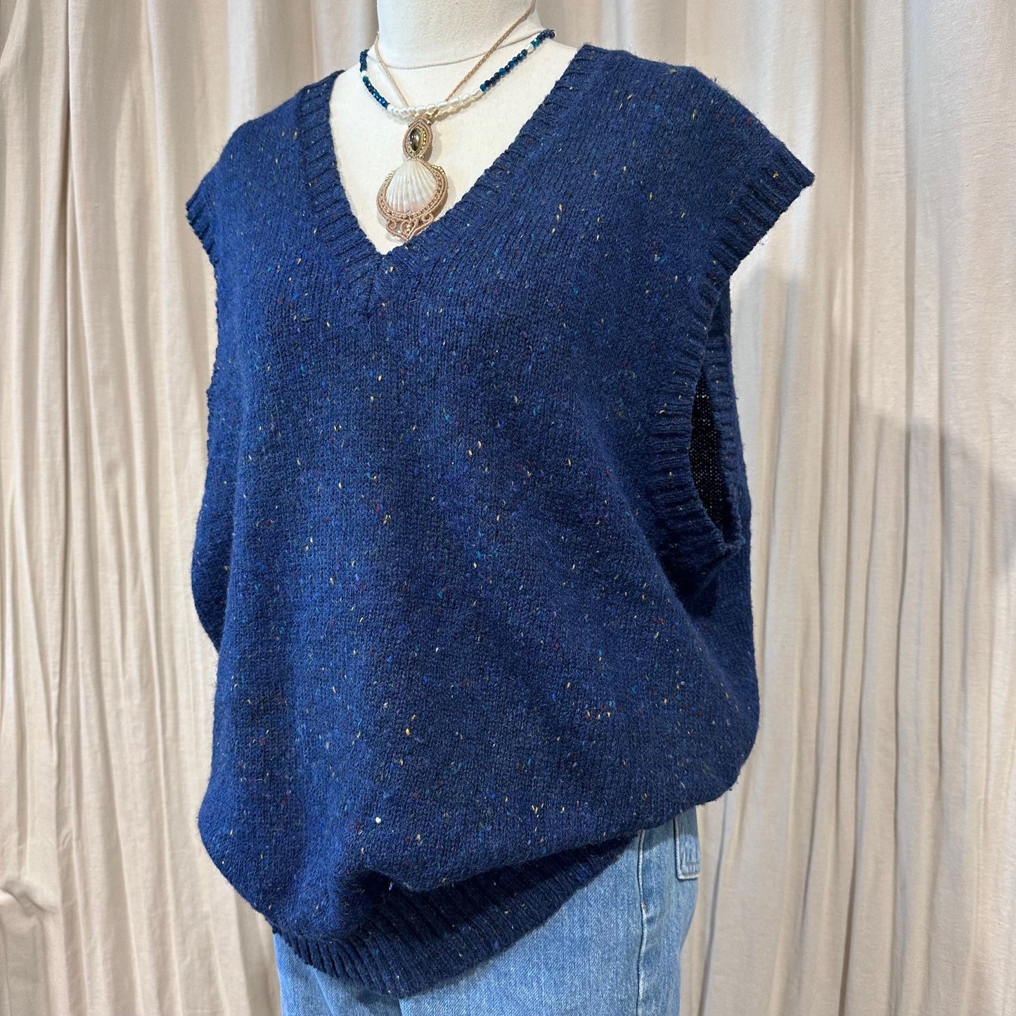 Vintage Knitwear - Blue Vest