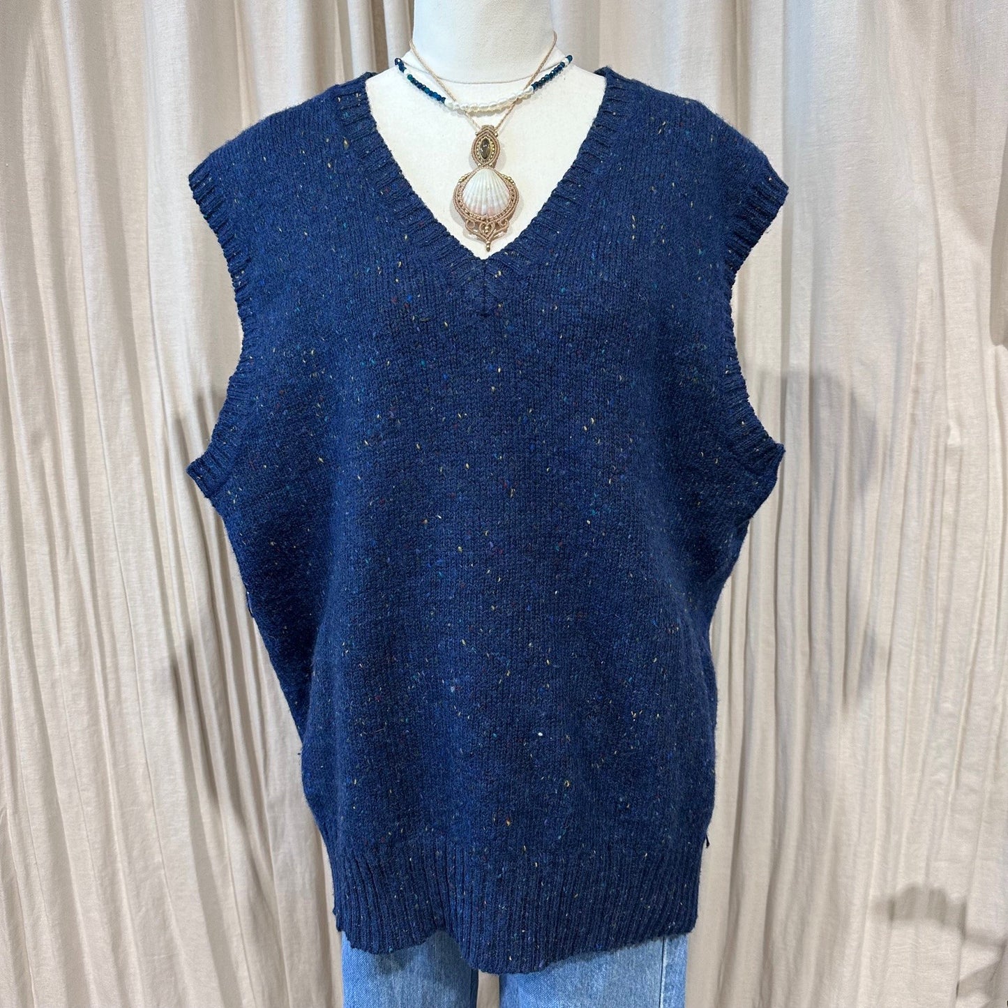 Vintage Knitwear - Blue Vest