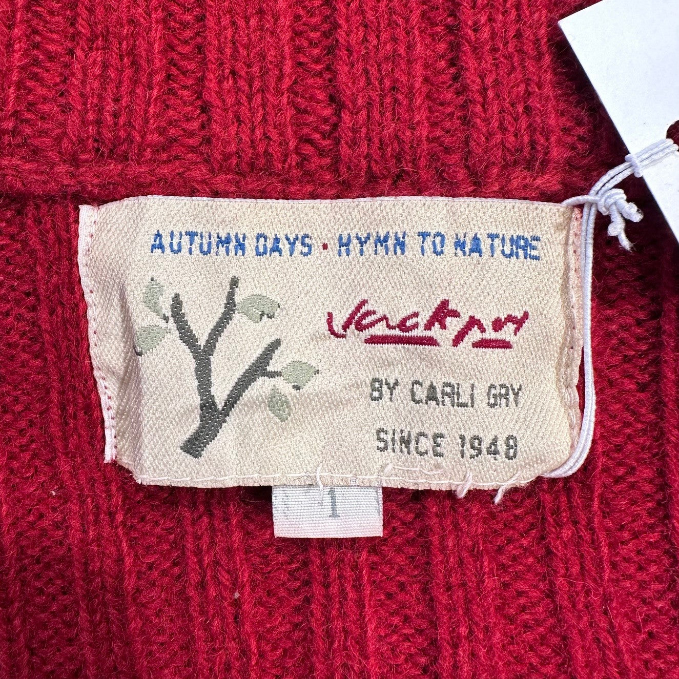 Vintage Knitwear - Red Cardigan