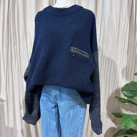 Vintage Knitwear - Navy Blue London Fog